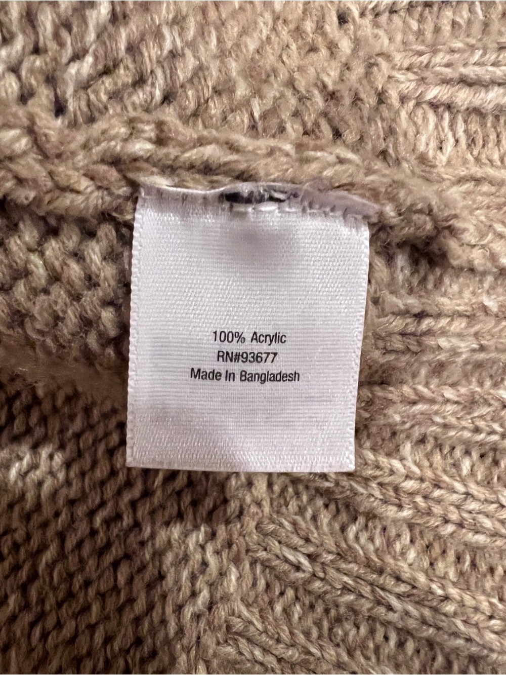 Women’s Cozy Cable Knit Tan Button Cardigan Shawl Collar Preppy Grandmacore XL - Picture 8 of 16